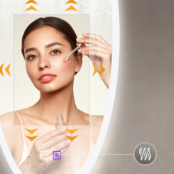 Ovalt spejl med LED lys og Antidug 50x120 cm, Model Valby